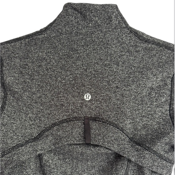 Lululemon Define Jacket Heathered Herringbone Stretch Athletic Top Black Gray 4 - Picture 4 of 10